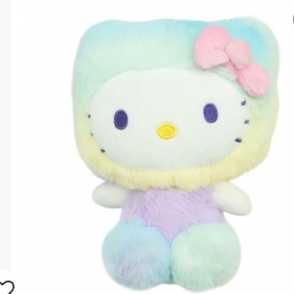 Hello Kitty Plush‎ Toy Rainbow Pastel Colors Bow Soft Stuffed Animal Kids Gift